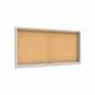 Info-Wandvitrine,  93 cm hoch, 195x8,0 cm (B/T), Rückwand: Kork, 